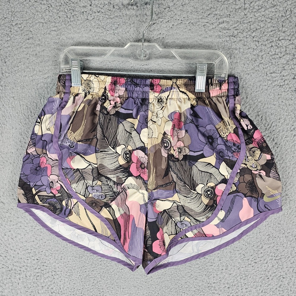 Nike Running Shorts Women's Small Multi Floral Dri-Fit Elastic Waist DA1236-004 - Picture 1 of 11
